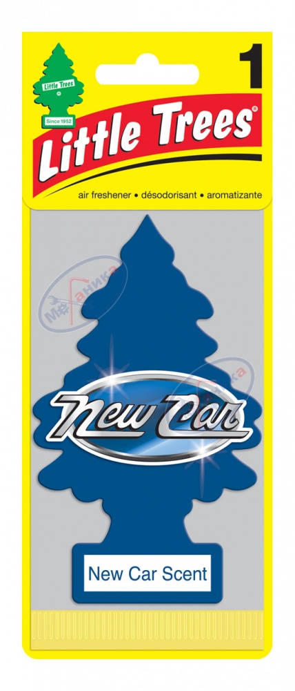 Ароматизатор подвес картон Ёлочка (LITTLE TREES) "Новая машина" New Car Scent U1P10189RUSS