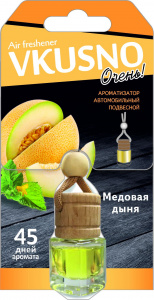 Ароматизатор подвес жидкий (FRESHCO) "Vkusno" Дыня AR1VB006 дерево+стекло