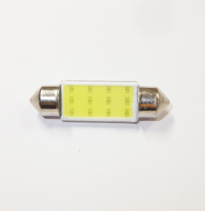 Светодиод 12V Т11х39 (LEDFOOT) C5W  39мм салон, номерн.знак  белые