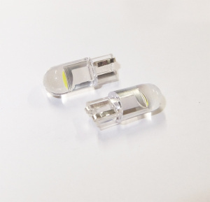 Светодиод 12V Т10 (LEDFOOT) Canbus Glass COB 6000k купольная для W5W  белые