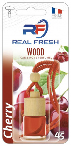 Ароматизатор подвес жидкий (Real Fresh) Cherry Бутылочка (дерево+стекло) WOOD
