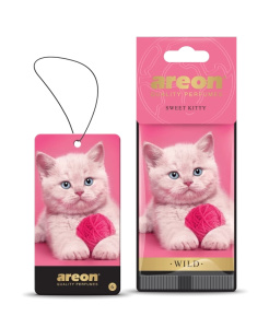 Ароматизатор подвес картон (AREON)  "WILD"  Sweet Kitty  (Милая Китти) котёнок