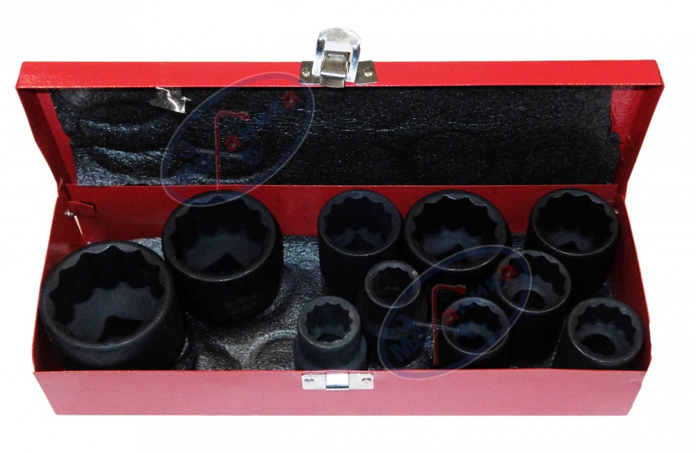 Головки набор 3/4" 12 гр удар 10 пр (FORSAGE) в мет кейсе