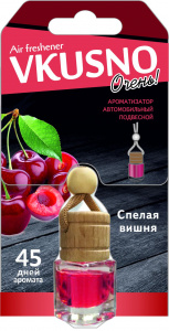 Ароматизатор подвес жидкий (FRESHCO) "Vkusno" Вишня AR1VB007 дерево+стекло