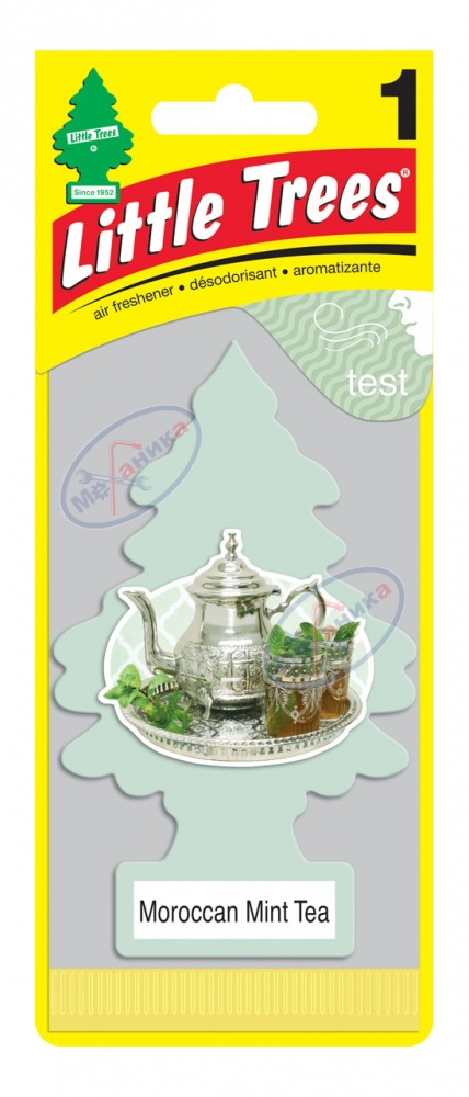 Ароматизатор подвес картон Ёлочка (LITTLE TREES) "Марокканская Мята" Moroccan Mint U1P10262RUSS