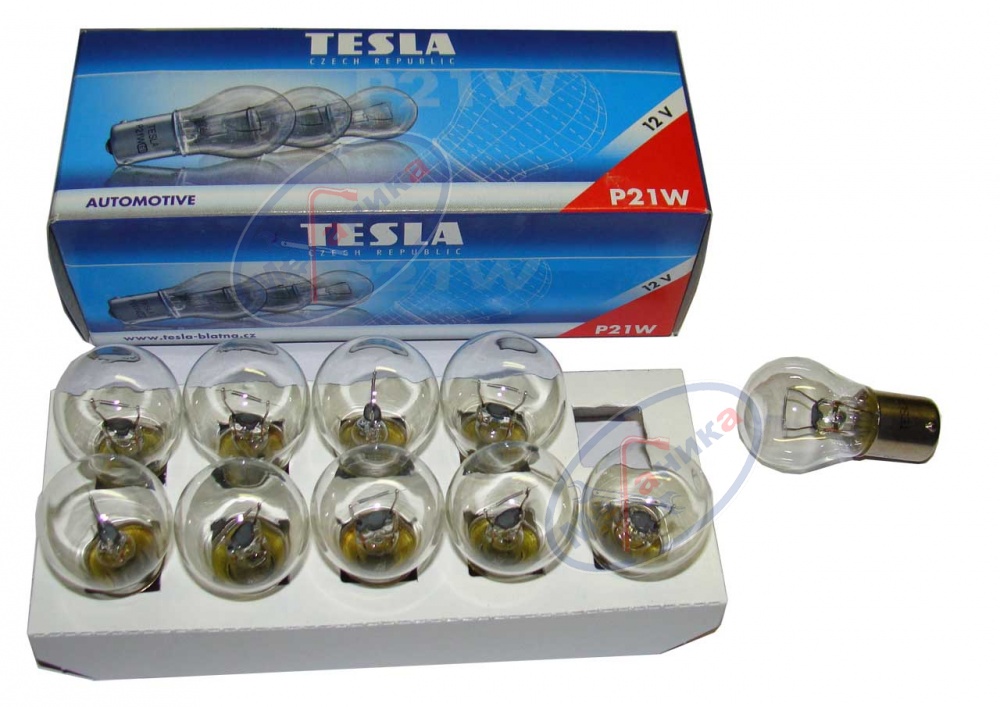 Лампа 12V21W (Tesla) (стоп) 10 шт (В52101)
