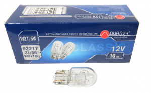 Лампа 12V21/5W (ДИАЛУЧ) (б/ц) (ходовые огни Калина, Гранта)   W3x16q 92217