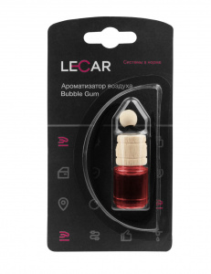 Ароматизатор подвес жидкий (LECAR) Бабл Гам  дерево+стекло