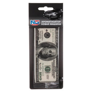 Ароматизатор подвес картон 100 dollars (NEW GALAXY) Новая Машина 794-426