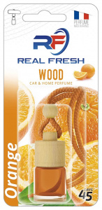 Ароматизатор подвес жидкий (Real Fresh) Orange Бутылочка (дерево+стекло) WOOD