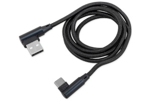 Кабель USB2.0/ Type C (Arnezi) 2,4А, 1,0 метр, черный, угловой, коробка ПВХ A0605029