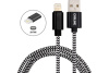 Кабель USB2.0/ iPhone 6/7/8/X (CarLine) 2,1А, 1,0 метр, тканевая оплётка